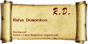 Reha Domonkos névjegykártya